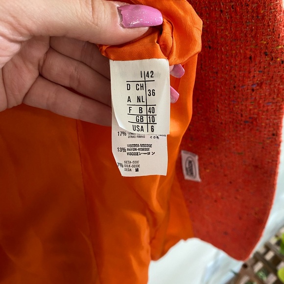 Vintage Missoni Donna Orange Blazer Designer Italy - Picture 4 of 6
